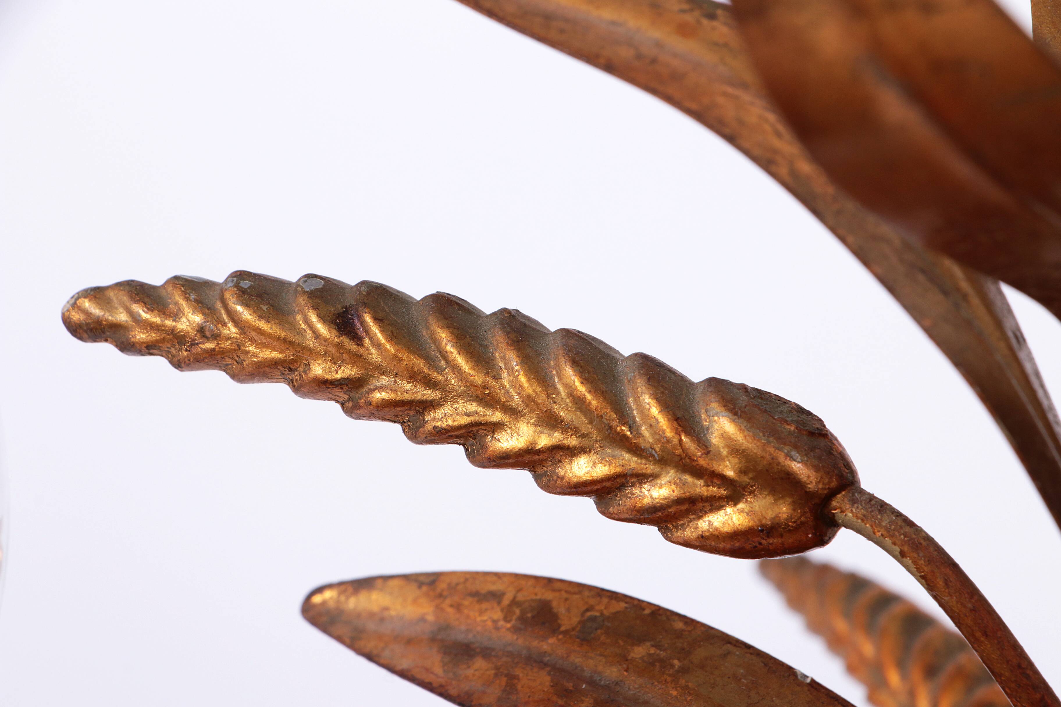 Gilt ‘Sheaf of Wheat’ Table Light, Florentine Table Lamp by Hans Kögl, 1960s