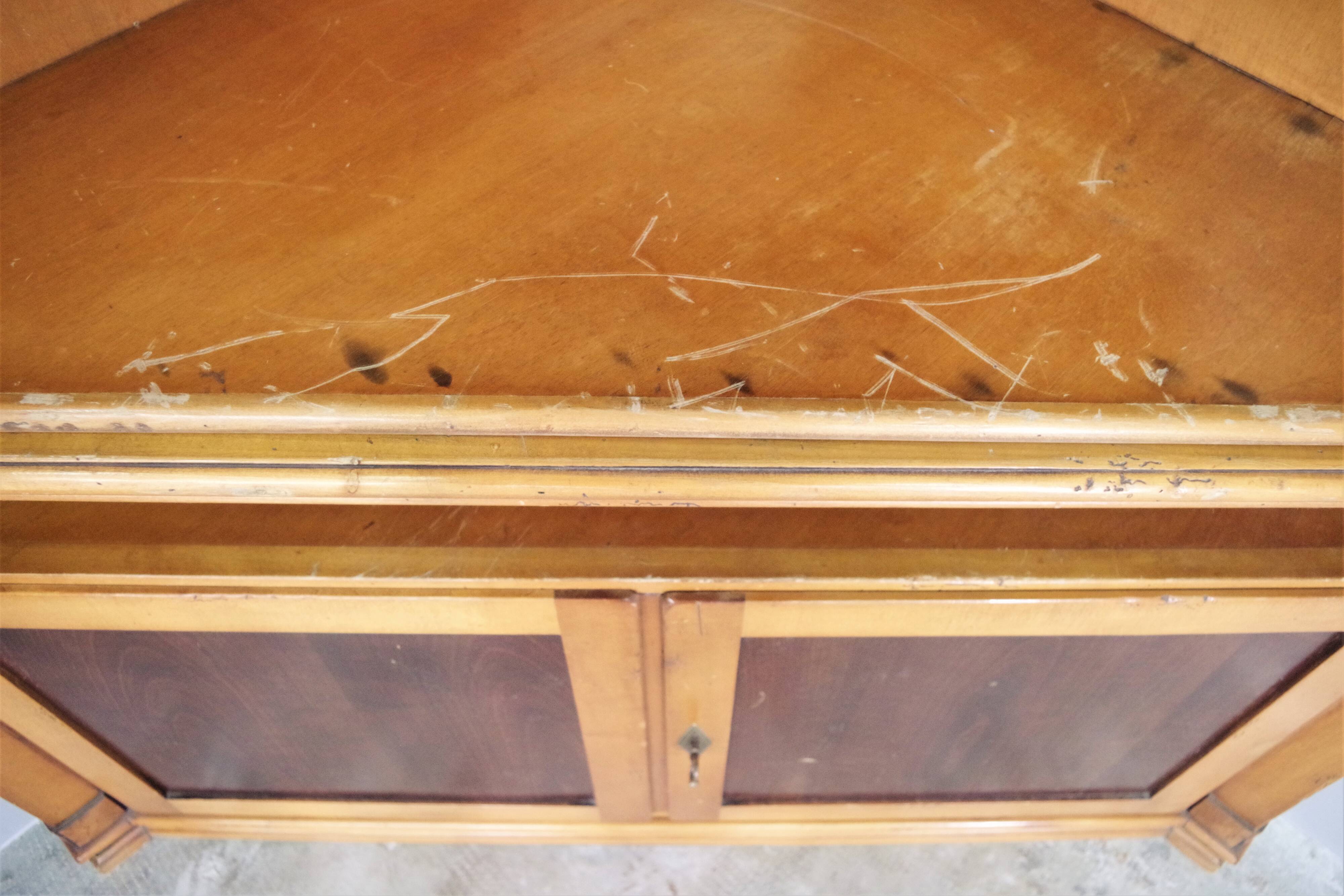 Corner beech furniture from the 1980s