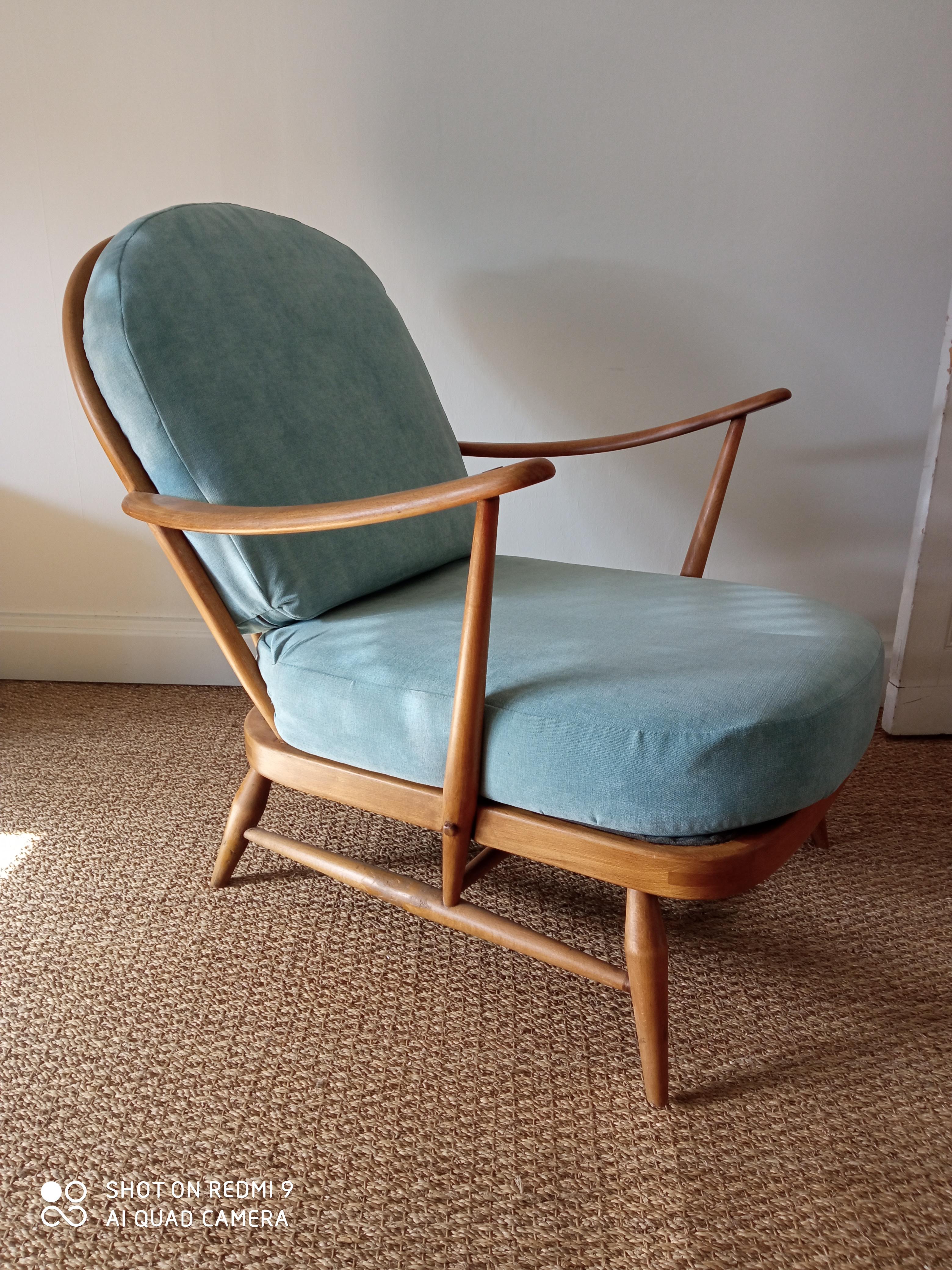 Vintage Ercol Windsor armchair in beech