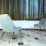 Mid-Century Club Chairs in Mohair by Wilhelm Knoll, 1950s, Set of 2