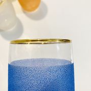 X5 multicolor granite glasses from the 50s/retro/kitchen/vintage