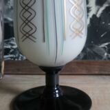 Vase à pied en opaline, années 50