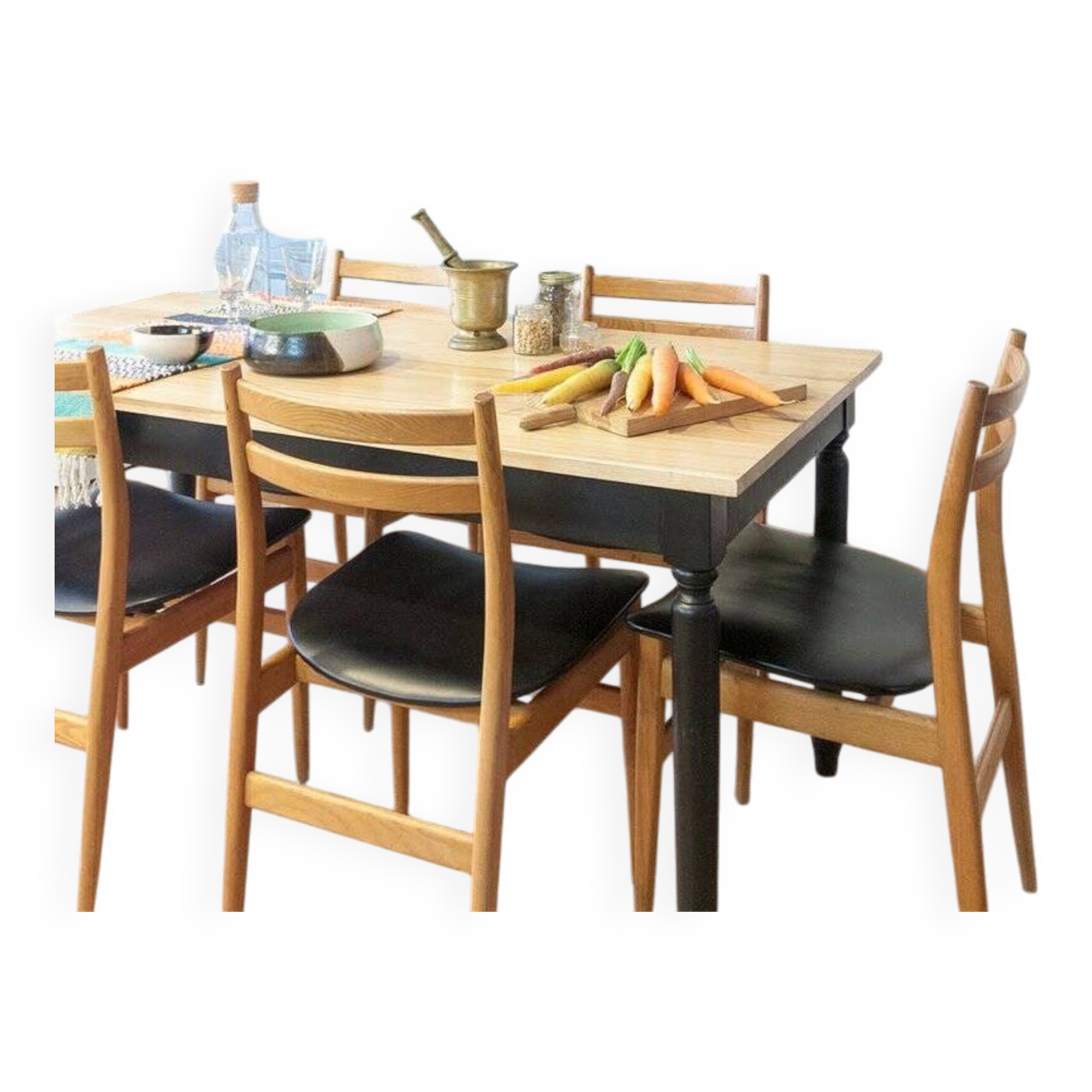 Scandinavian Ash Chairs, 1960s, Set of 6