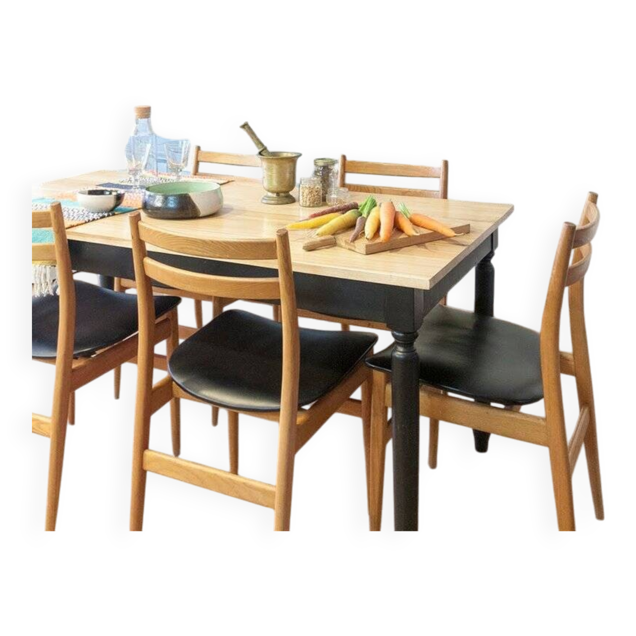 Scandinavian Ash Chairs, 1960s, Set of 6
