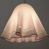 White Blown Glass Pendant Mod. Zenda by Luciano Vistosi, Italy