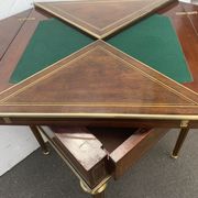 Table for games "Handkerchief" Napoleon III mahogany and brass fillet XIX century