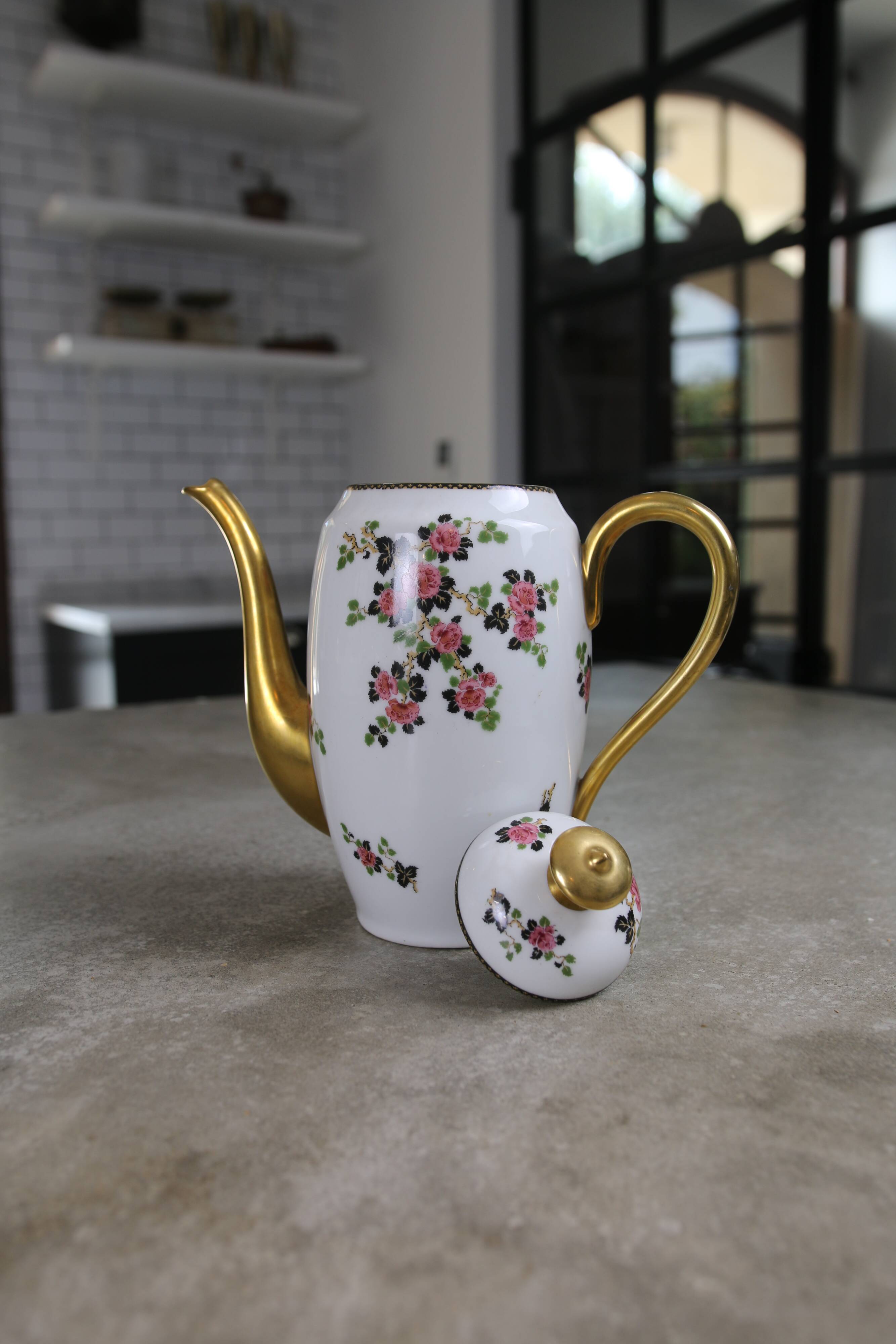 Limoges porcelain coffee service F.Legrand (13 pieces), early 20th century