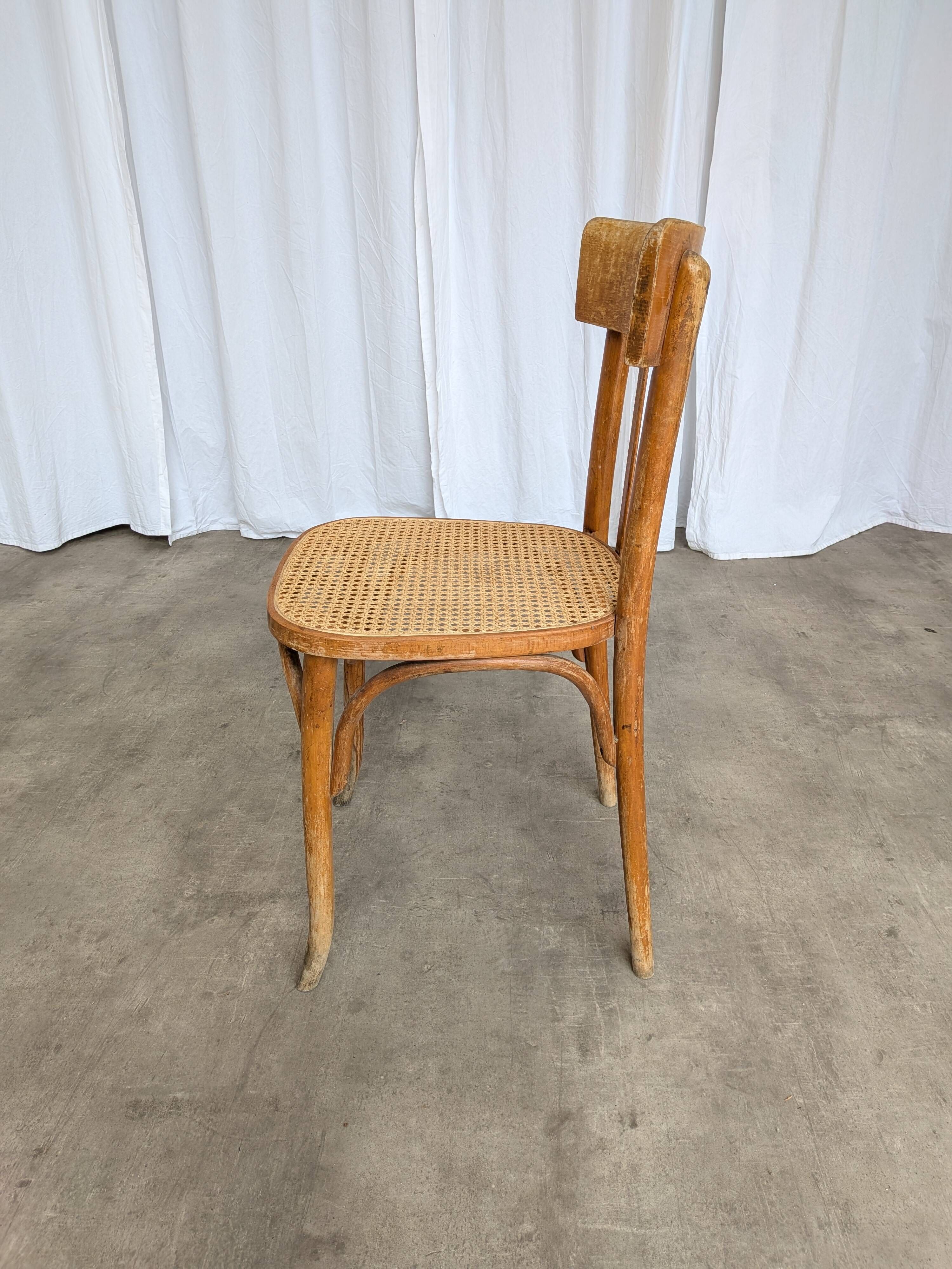 Set of 4 Mix & Match Dining Chairs with Cane Seat / Mid-Century Dining Furn