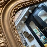 Miroir ancien bois et stuc doré