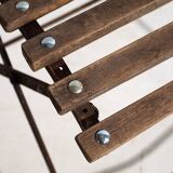 Anciennes chaises de terrasse pliantes (c.1920). Ensemble de 2 pièces #32