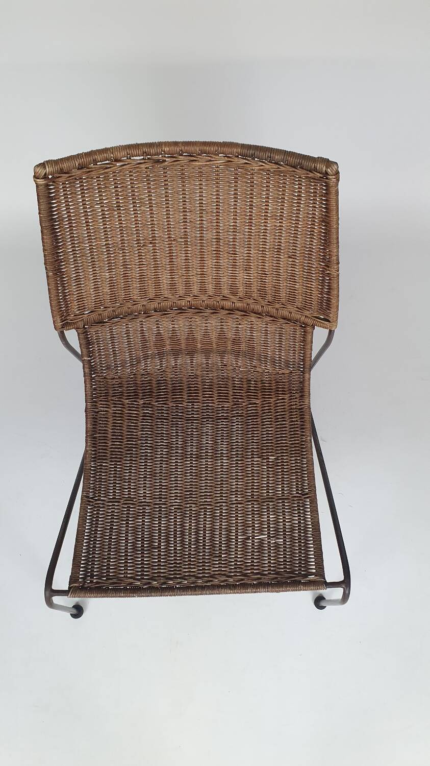 Pair of "Mombasa" rattan and steel armchairs by Pier One