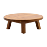 Solid Oak brutalist coffee table.
