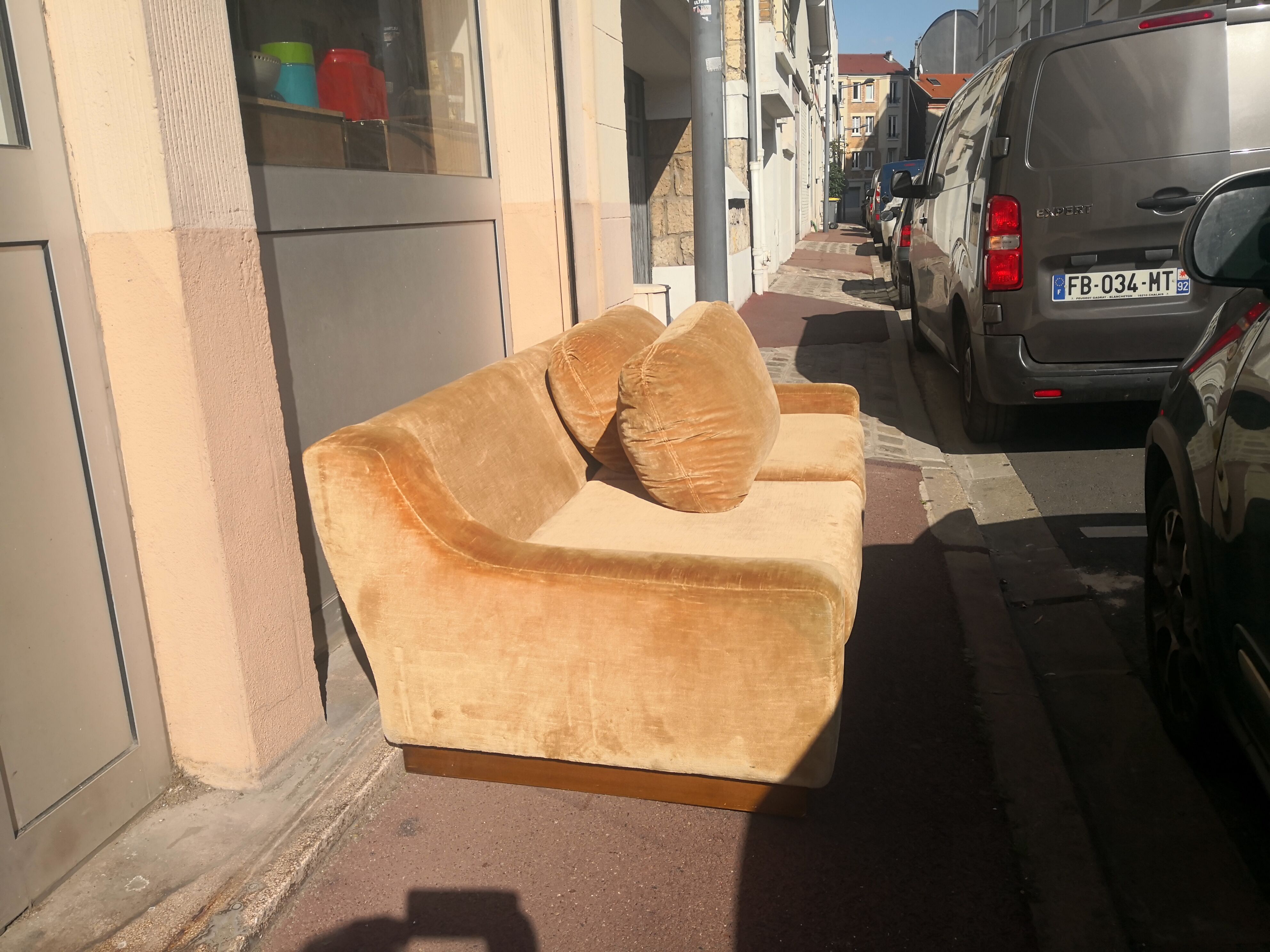 Velvet sofa