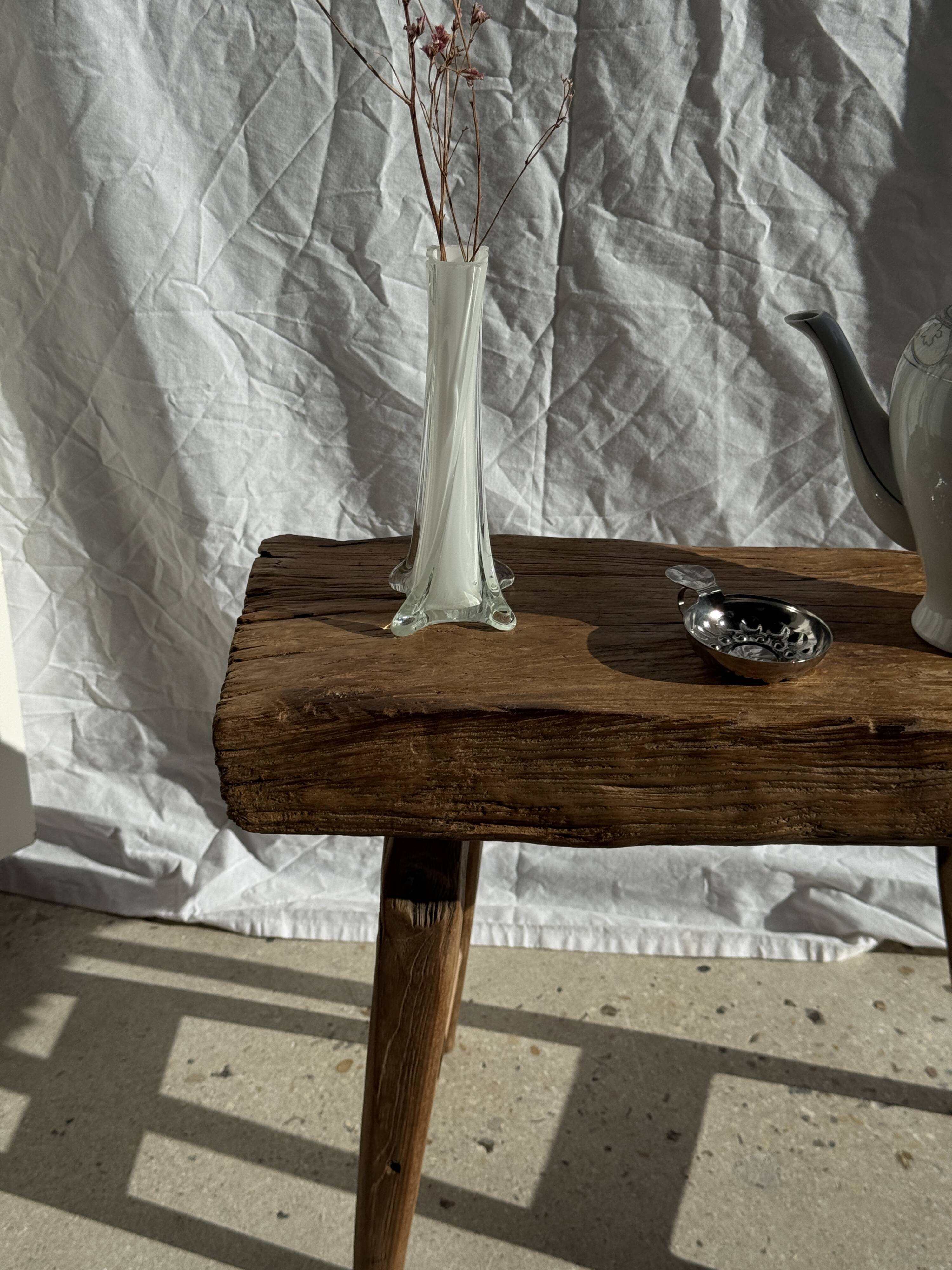 White glass bud vase