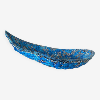 Large fruit bowl Fat lava Vallauris seafoam blue