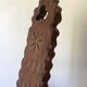 Vintage Spanish tripod chair in carved wood