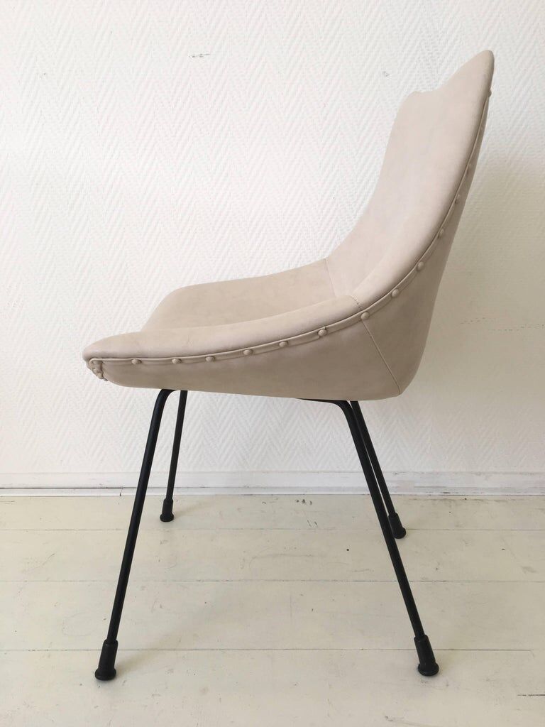 Zakonom zasticeno chair, white leatherette, 1960s