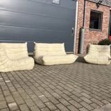 100% authentic Ligne Roset Togo 1.2z & hoek in Beige leather