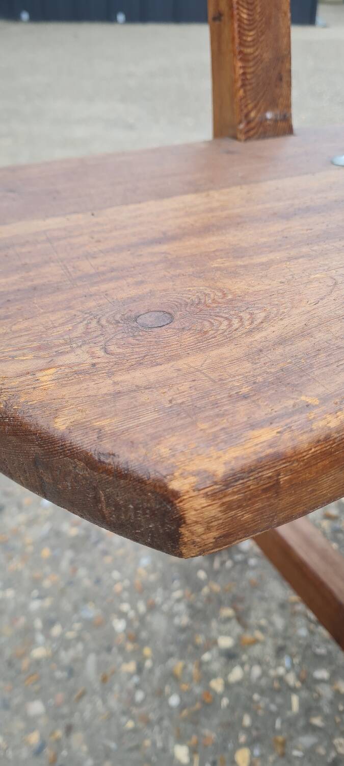 Solid wood church pew 1960