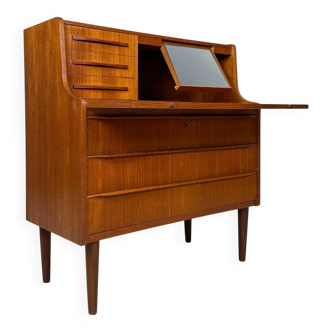 Secrétaire vintage danois en teck, style Mid-Century des années 1960
