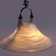 Vintage Space Age White hanging lamp Cristallux Germany 70