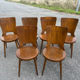 Suite of 6 Baumann chairs Dove model