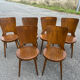 Suite of 6 Baumann chairs Dove model