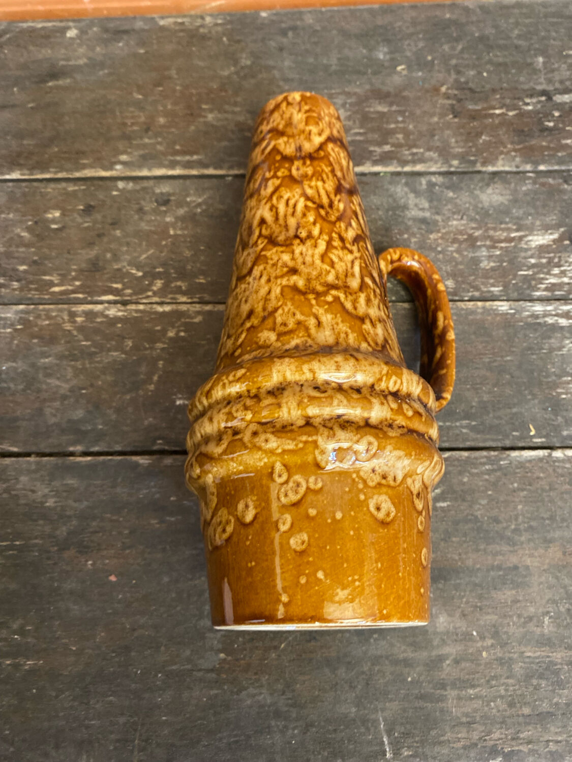 Brown ceramic vase West Germany, 1960s