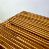 Vintage rattan and bamboo stool 50s-60s