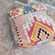 Handmade Berber Kilim pouf, floor cushion.