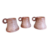 Puisaye stoneware mugs cups by Jean-Pierre Prud'homme