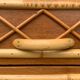Rattan wardrobe with tapered legs from the 1960s.