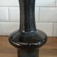 Mirostowice vase from the 60s / black ceramic design art deco