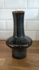 Mirostowice vase from the 60s / black ceramic design art deco