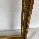 Old large glazed carved wooden frame