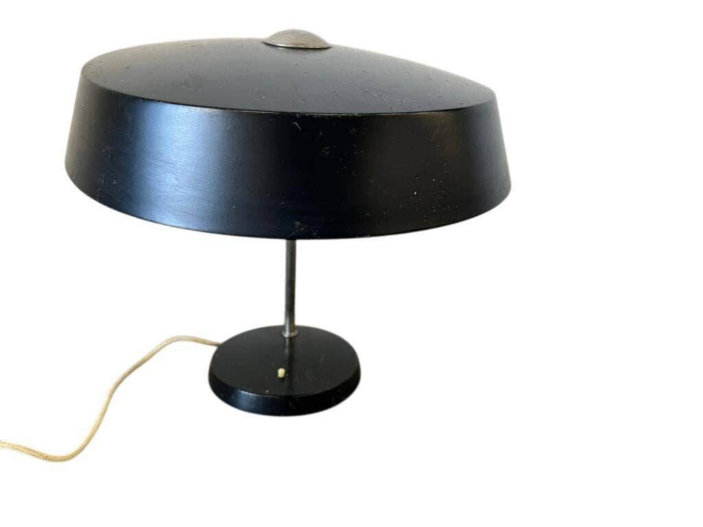 Lampe de table/de bureau vintage noire VEB Narva