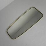 Miroir vintage avec bord en aluminium doré, années 1960