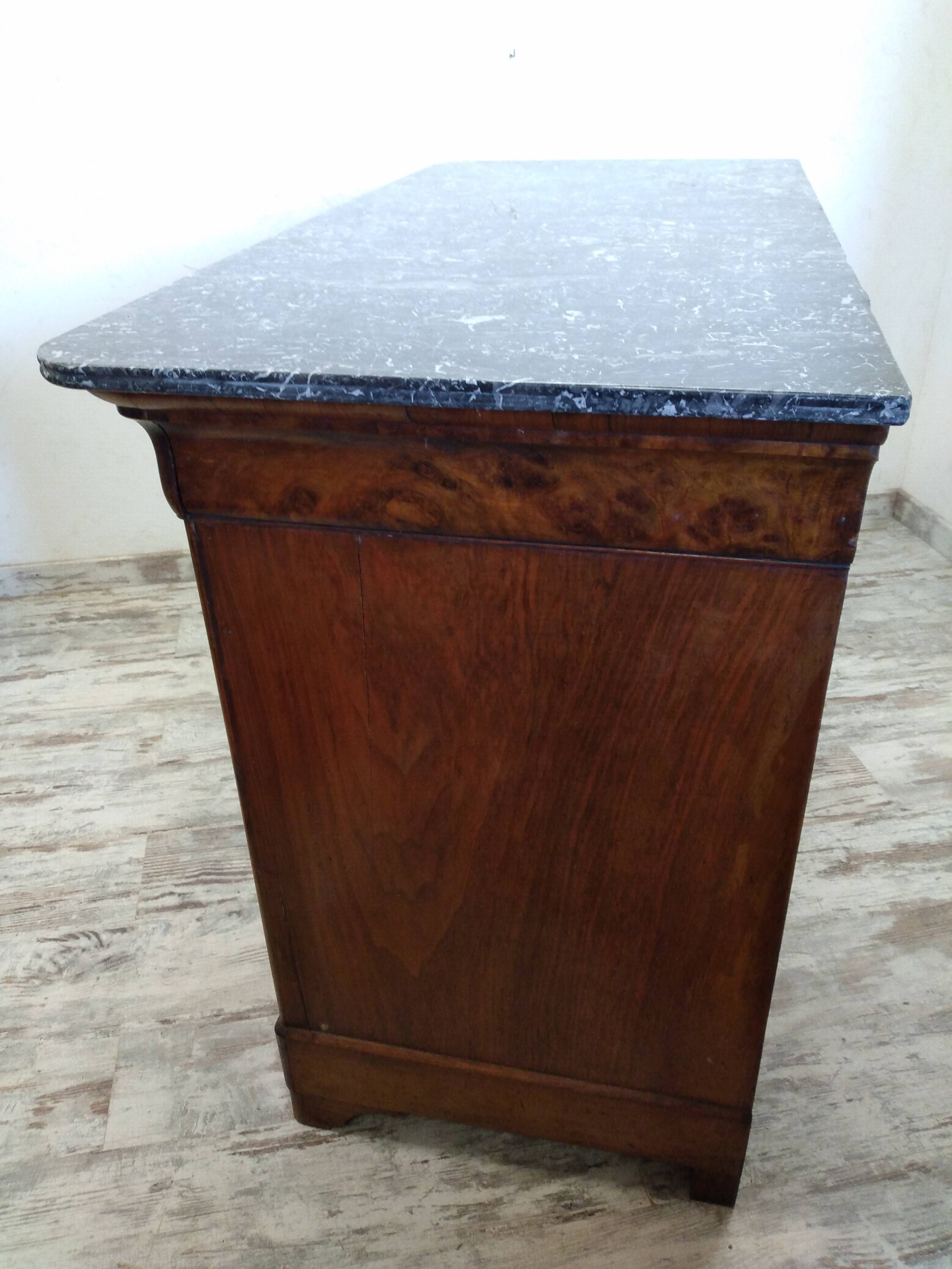 Chest of drawers with old marble