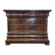 Commode époque Louis Philippe en acajou et placage d'acajou marbre gris vei