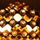 Palwa chandelier in crystal and brass