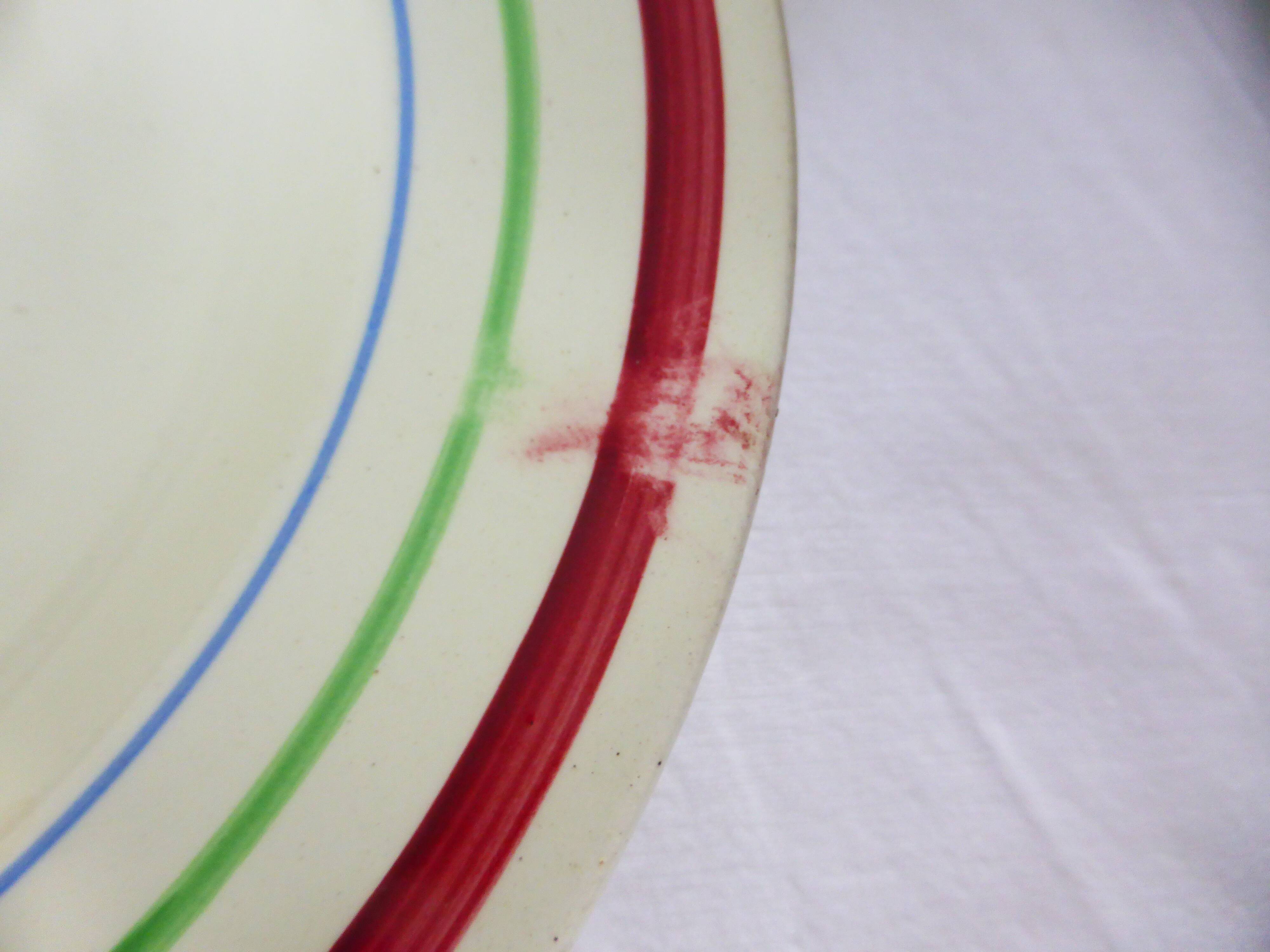 5 vintage porcelain soup plates
