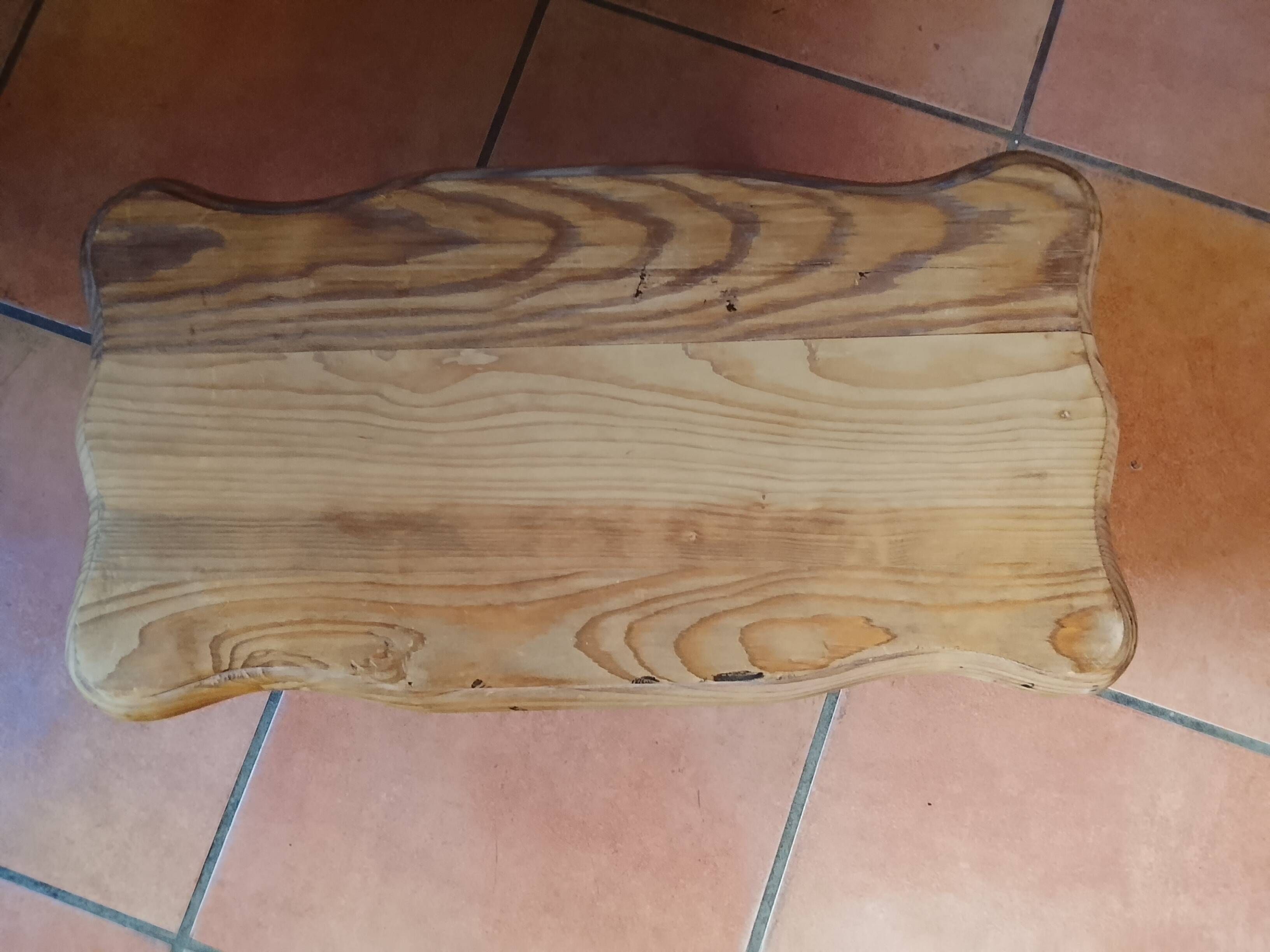 Small bench / low rustic stool in solid wood