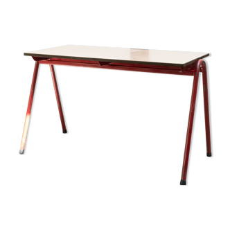 Carmine red metal base or desk