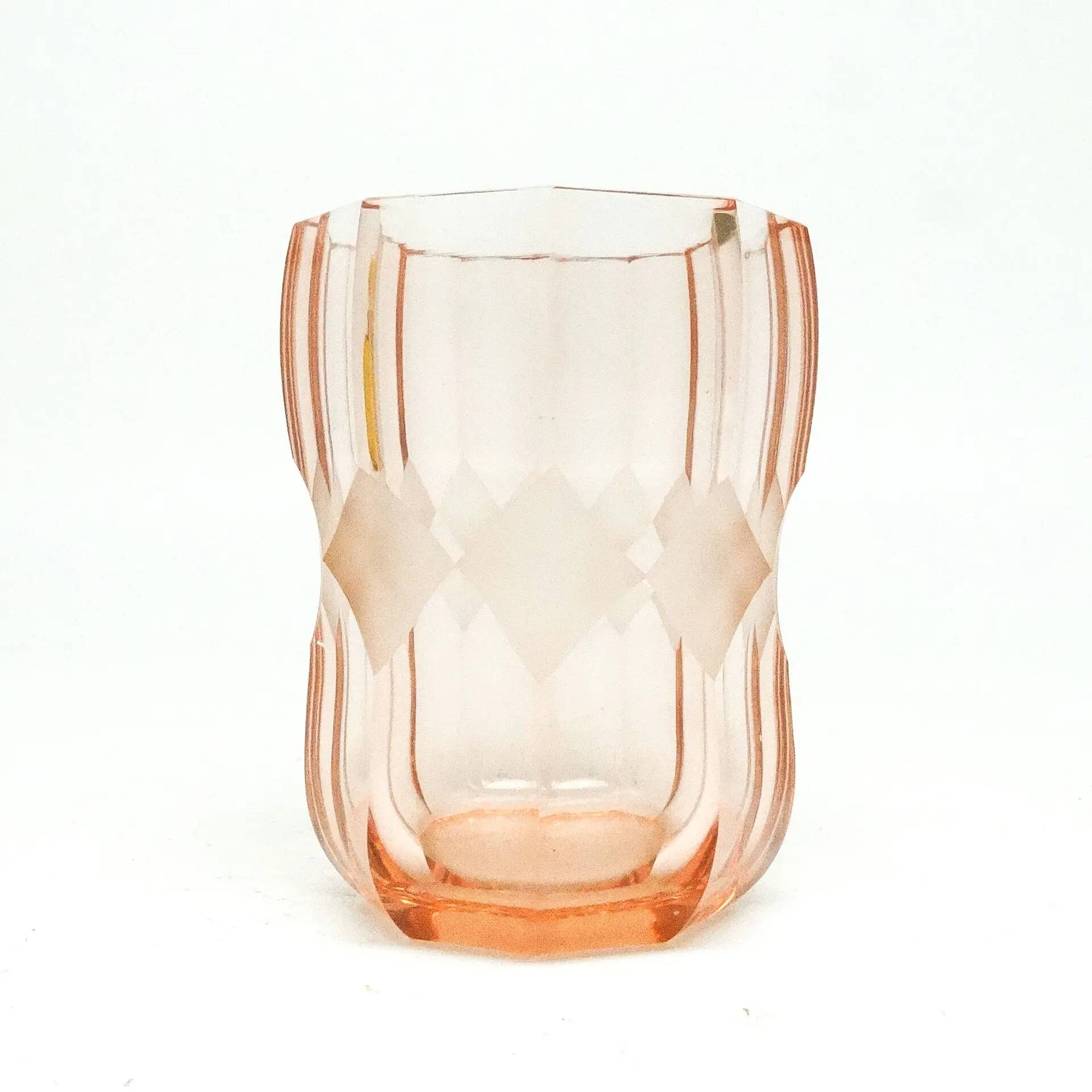Art Deco vase, crystal, Moser, Czechoslovakia, 1930s