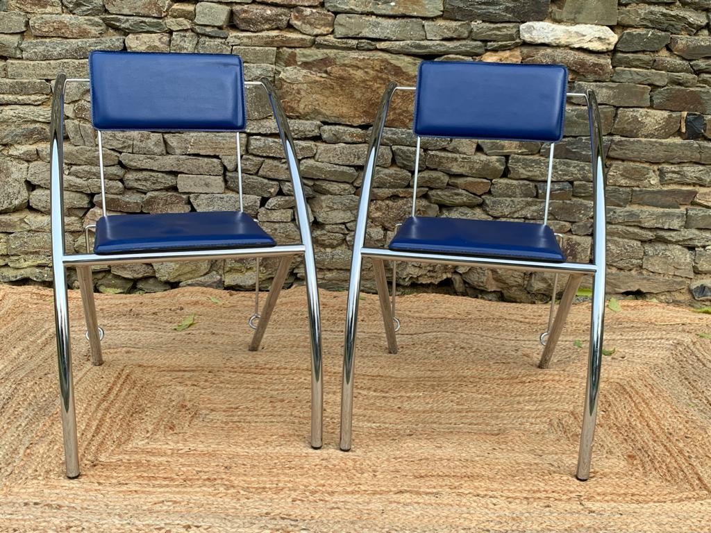 Pair of blue chairs