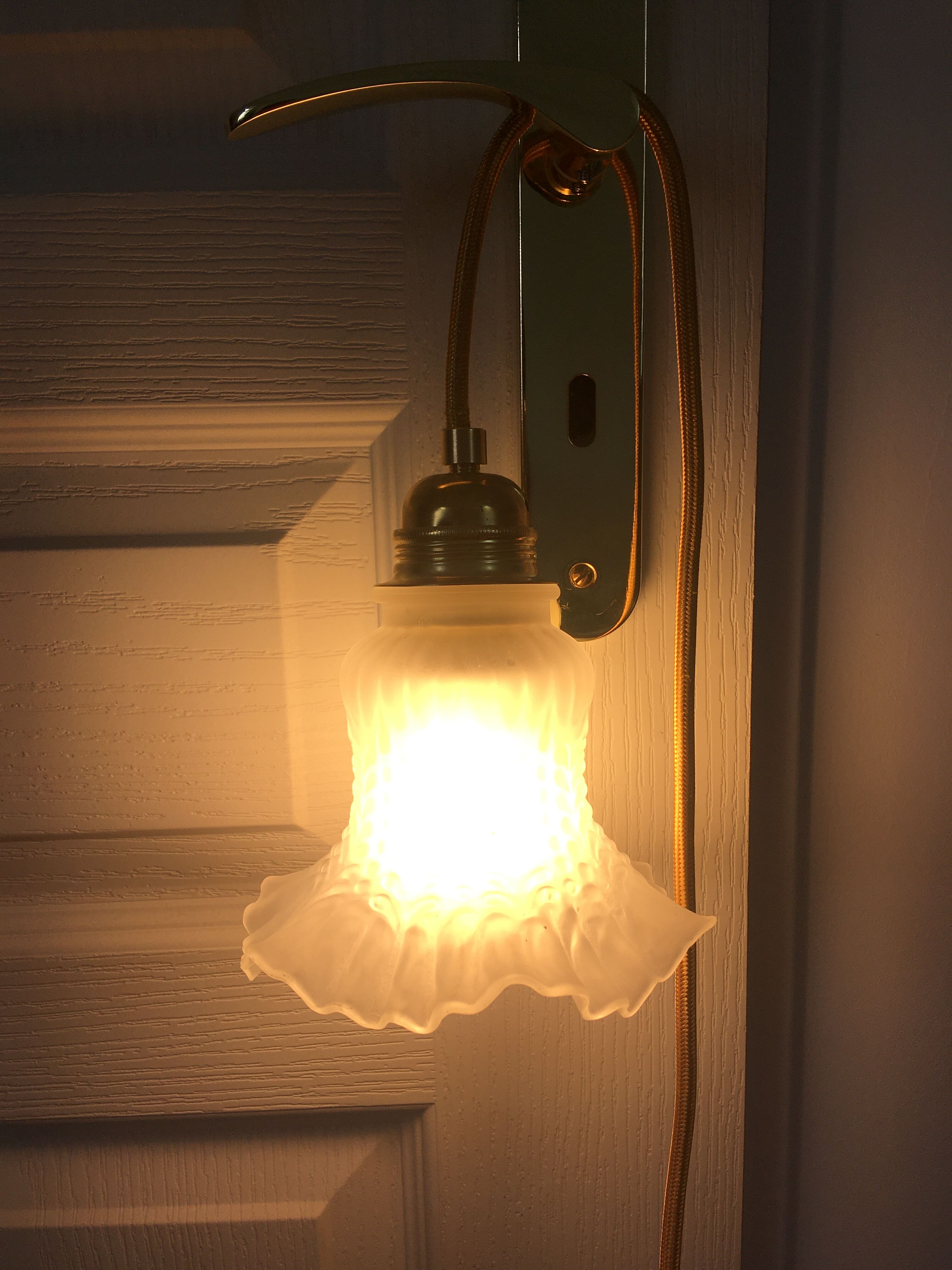 Pair of tulip walking lamps