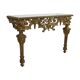 Console Ancienne Dorée Verre Marbré Style Rococo Or