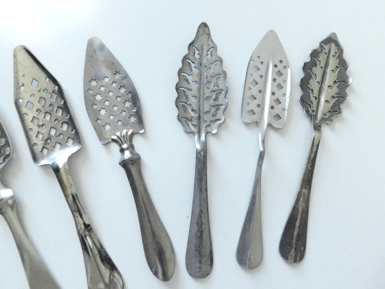 10 Vintage French Absinthe Spoons all Different
