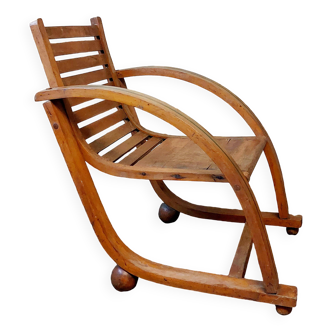 Fauteuil en bois pour enfant, Belgique 1950