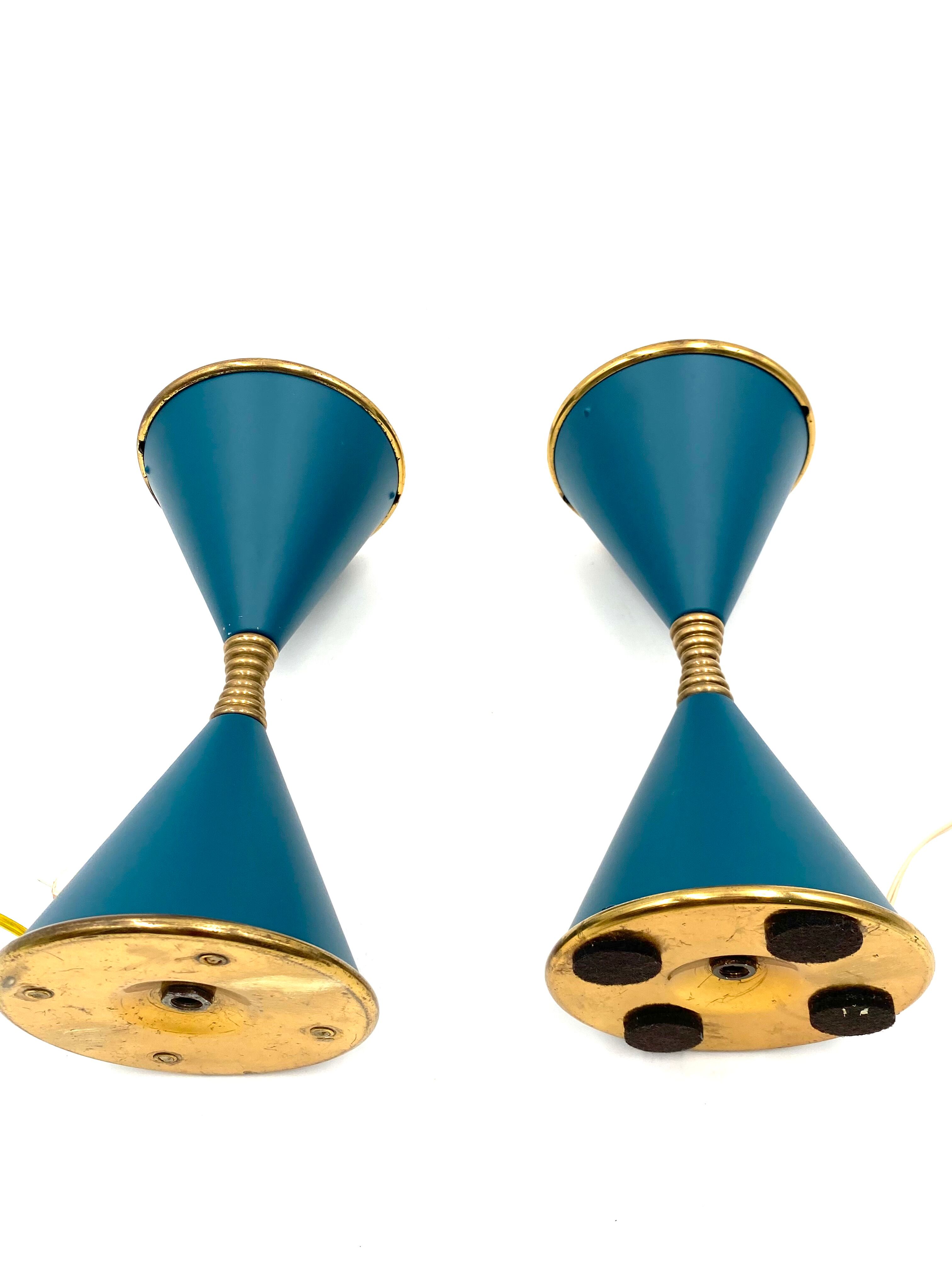 Lampes de table 'Clessidra', d'Angelo Lelii, Arredoluce, Milan Italie, 1960